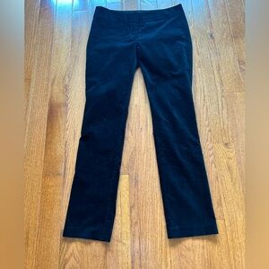 LOFT BLACK SOFT VELVET CORDUROY MARISA SKINNY PANTS SIZE 6